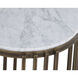 Naxos 22.5 X 22 inch White / Rustic Bronze Side Table